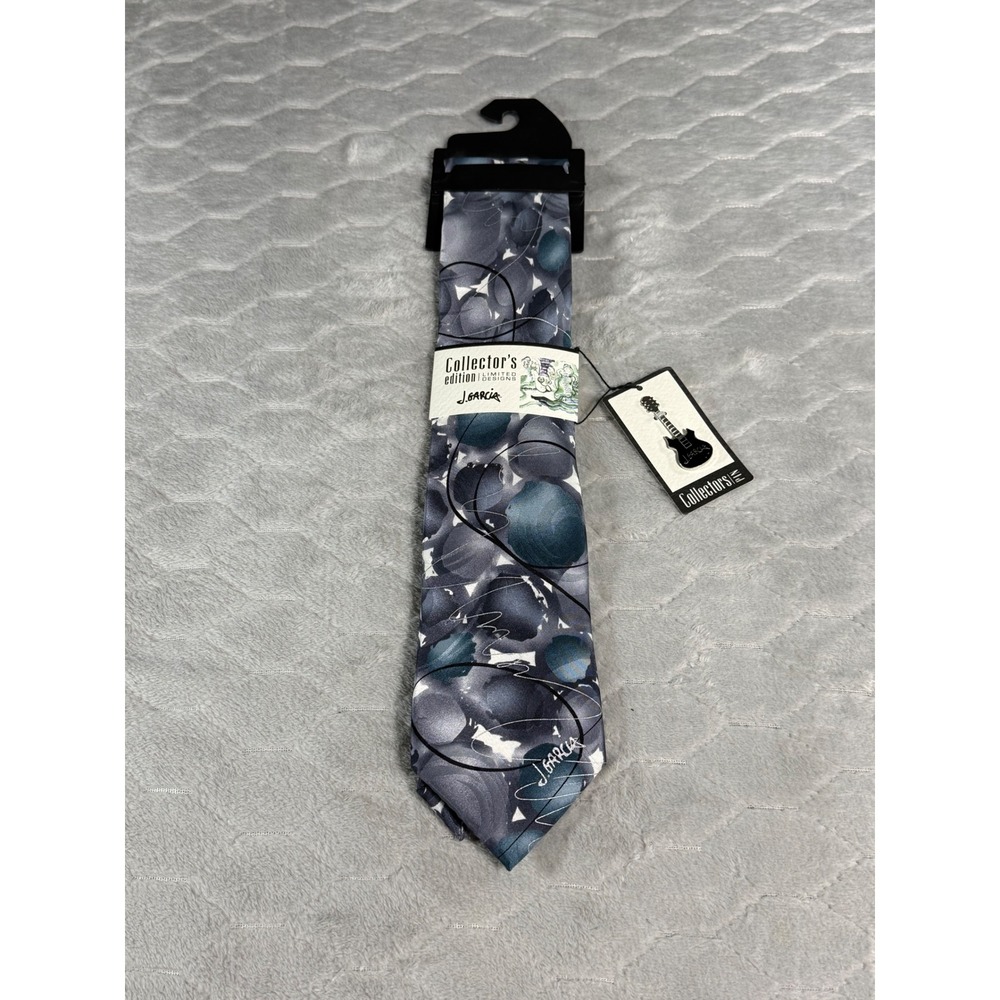J. Garcia Vintage Silk Tie Limited Edition Courtyard Performance Blue Guitar Pin
